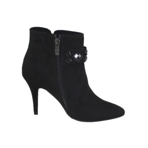 Botine dama negru elegante din material textil cu toc Marco Tozzi 2-25329-27-001-Negru