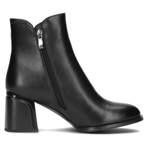 Botine dama negru elegante piele ecologica cu toc Filippo DBT4865-23-BK-Negru