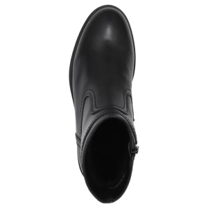 Cizme barbati negru casual piele naturala imblanite lungi cu toc Nicolis 41907-Negru