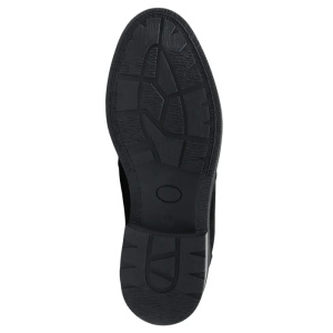 Cizme barbati negru elegante piele intoarsa scurte cu toc Nicolis 45802-Negru