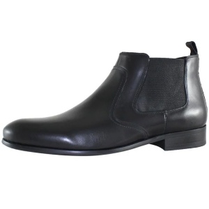 Cizme barbati negru elegante piele naturala scurte cu toc Eldemas F5003-22-Negru