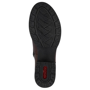 Cizme dama maro casual piele naturala lungi cu toc Rieker Z9591-27-Maro