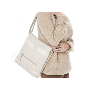 Geanta dama bej casual piele ecologica crossbody si de umar cu bareta reglabila Rieker H1072-81-Bej