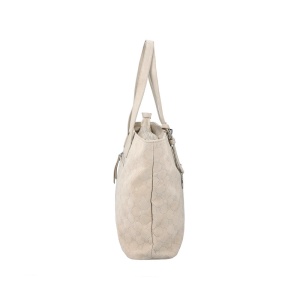 Geanta dama bej casual piele ecologica shopper de mana cu accesorii metalice Rieker H1491-60-Bej