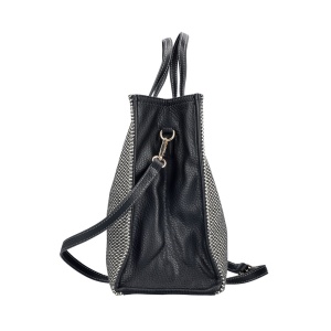 Geanta dama negru casual material sintetic de umar cu bareta reglabila si detasabila Rieker H1074-92-Negru