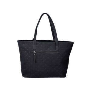 Geanta dama negru casual piele ecologica shopper de mana cu accesorii metalice Rieker H1491-00-Negru