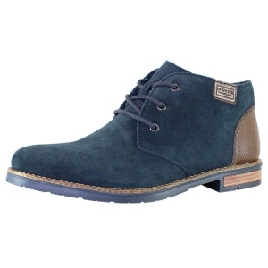 Ghete barbati albastru inchis casual piele intoarsa cu toc Rieker 14644-14-Albastru-Inchis