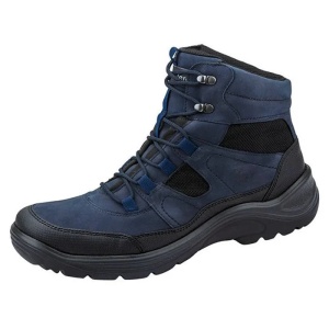 Ghete barbati albastru inchis casual piele naturala impermeabile cu talpa groasa Waldlaufer 415972-502-713-Albastru-Inchis