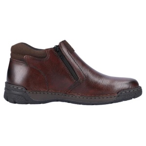 Ghete barbati maro casual piele naturala impermeabile imblanite cu talpa joasa Rieker B0392-25-Maro