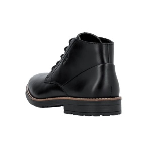 Ghete barbati negru casual piele naturala cu toc Rieker 33207-00-Negru