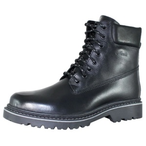 Ghete barbati negru casual piele naturala imblanite cu toc Nicolis 42468-Negru