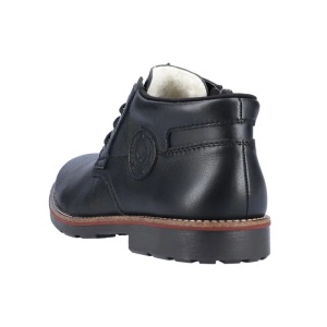 Ghete barbati negru casual piele naturala imblanite cu toc Rieker 15339-00-Negru