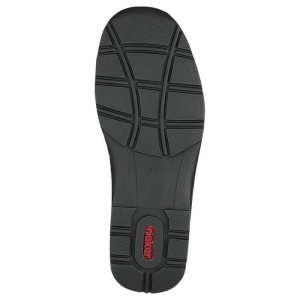 Ghete barbati negru casual piele naturala impermeabile imblanite cu talpa joasa Rieker 05305-00-Negru