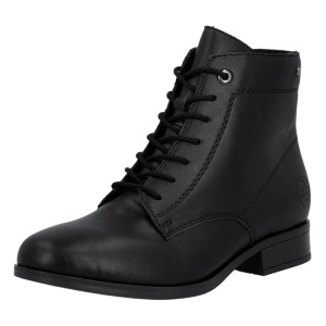 Ghete dama negru casual piele ecologica cu toc Rieker 77030-00-Negru