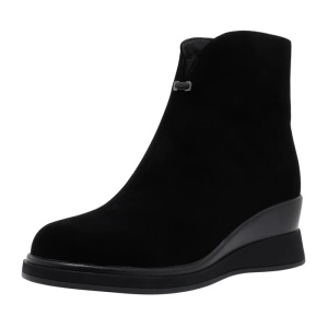 Ghete dama negru elegante piele intoarsa cu platforma Karisma W1W150001A-01-I-Negru