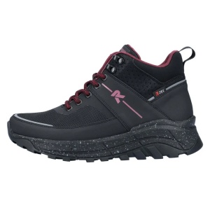 Ghete dama, negru, sport, piele ecologica, impermeabile, cu talpa groasa, Rieker W0061-00-Negru