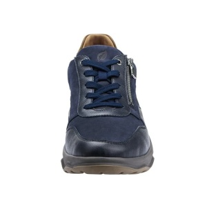 Pantofi barbati albastru inchis casual piele naturala cu talpa groasa Waldlaufer 718006-301-519-H-Max-Albastru-Inchis