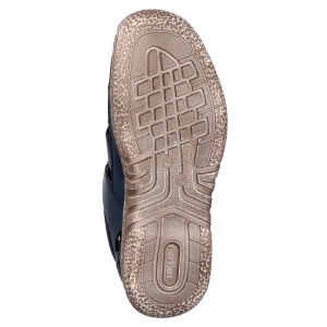 Pantofi barbati albastru inchis casual piele naturala perforati cu talpa joasa Rieker 03578-14-Albastru-Inchis