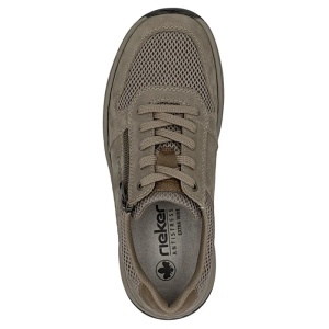 Pantofi barbati bej casual piele naturala cu talpa joasa Rieker 14300-64-Bej