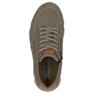 Pantofi barbati bej casual piele naturala cu talpa joasa Rieker 15900-25-Bej