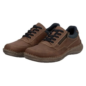 Pantofi barbati maro casual piele naturala cu talpa joasa Rieker 03006-24-Maro