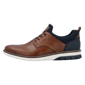 Pantofi barbati, maro, casual, piele naturala, cu talpa joasa, Rieker 14450-22-Maro