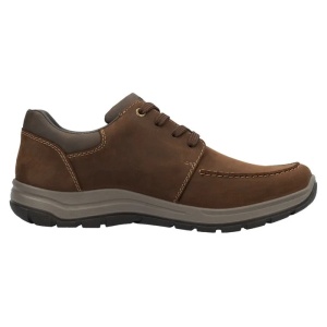 Pantofi barbati maro casual piele naturala impermeabili cu talpa joasa Rieker 03601-22-Maro