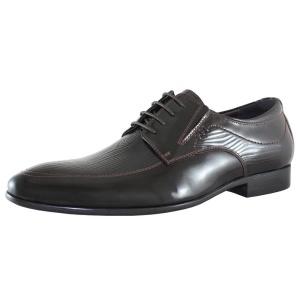 Pantofi barbati maro eleganti piele naturala lacuita cu toc Alberto Clarini C213-303B-Maro