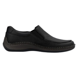 Pantofi barbati negru casual piele naturala cu talpa joasa Rieker 05292-00-Negru