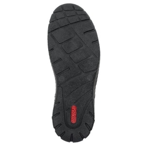 Pantofi barbati negru casual piele naturala cu talpa joasa Rieker B0306-00-Negru
