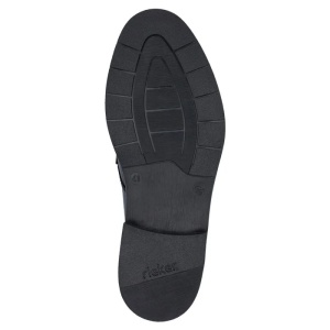 Pantofi barbati negru casual piele naturala cu toc Rieker 10353-00-Negru