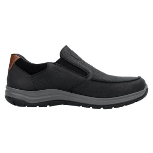 Pantofi barbati negru casual piele naturala impermeabili cu talpa joasa Rieker 03651-00-Negru