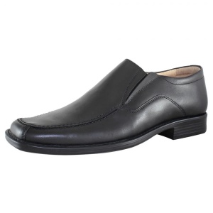 Pantofi barbati negru eleganti piele naturala cu toc Nevalis 445-BE-Negru