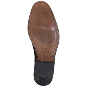 Pantofi barbati negru eleganti piele naturala cu toc Pieton ADI-BE-Negru