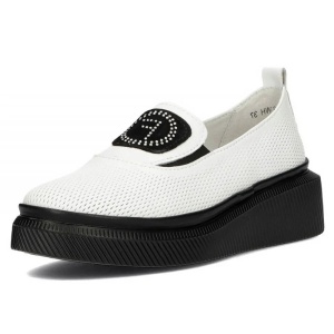 Pantofi dama alb casual piele naturala cu platforma Filippo DP4572-23-WH-Alb