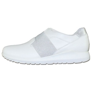 Pantofi dama, alb, casual, piele naturala, cu talpa joasa, Waldlaufer 347860-10-1801-Alb