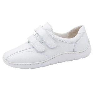 Pantofi dama alb casual piele naturala cu talpa joasa Waldlaufer 399304-171-150-Hassi-Alb
