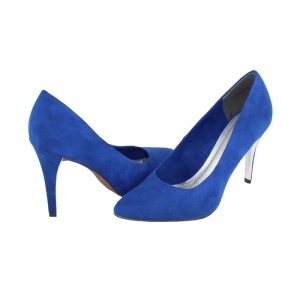 Pantofi dama, albastru, eleganti, textil, cu toc, Marco Tozzi 2-22418-24-Albastru