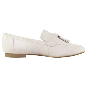 Pantofi dama bej casual textil cu ciucuri cu toc Marco Tozzi 2-24200-30-404-Bej