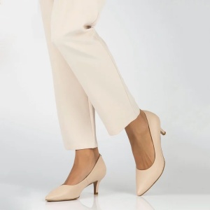 Pantofi dama bej eleganti piele naturala cu toc Filippo DP4426-23-BE-Bej