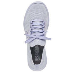Pantofi dama mov sport textil cu talpa joasa Rieker 40701-30-Mov