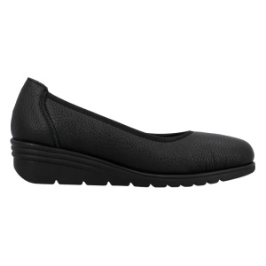 Pantofi dama negru casual piele naturala cu platforma Rieker L5360-00-Negru