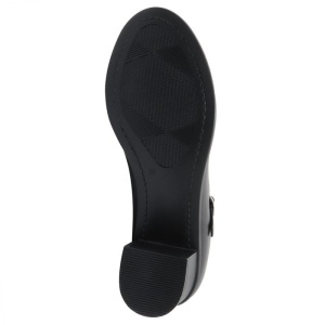 Pantofi dama negru casual piele naturala cu toc Nicolis 123409-Negru