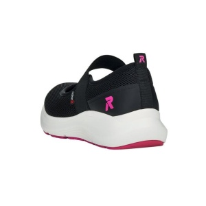 Pantofi dama negru casual textil cu platforma Rieker 42102-00-Negru