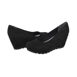Pantofi dama, negru, casual, textil, cu platforma, s.Oliver 5-22428-26-001-Negru