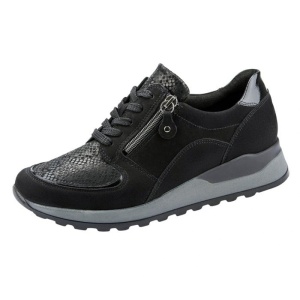 Pantofi dama negru ortopedici sport piele naturala cu talpa joasa Waldlaufer H64007-307-001-Hiroko-Negru