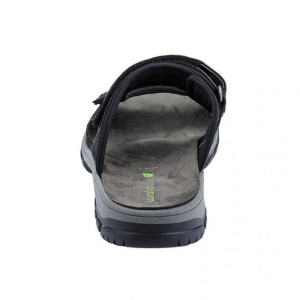 Papuci barbati negru casual piele naturala cu talpa groasa Waldlaufer 372501-191-001-Harald-Negru