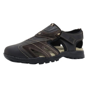 Sandale barbati maro sport piele naturala cu talpa joasa Grisport 873037-81561BV1-Maro