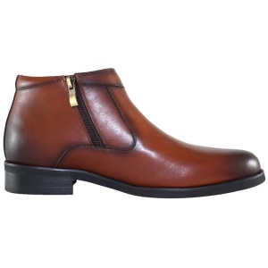 Cizme barbati maro elegante piele naturala scurte cu toc Eldemas F5007-810-Maro