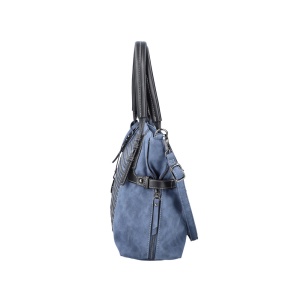 Geanta dama albastru casual piele ecologica de umar cu bareta reglabila si detasabila Rieker H1083-12-Albastru
